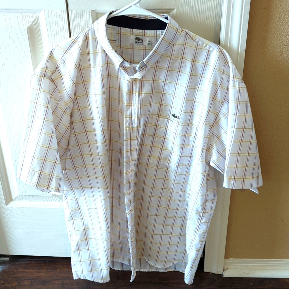 Lacoste Men's Short Sleeve Dress Shirt